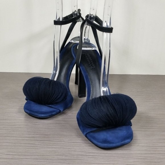 Mercedes Castillo Olenna Sandals, Navy Suede, Womens Size 8 / 38 - Picture 4 of 12